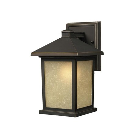 Z-Lite Holbrook Outdoor Wall Light, Oil Rubbed Bronze And Tint Seedy 507S-ORB